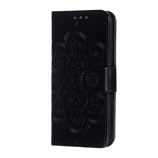 Kompatibel med iPhone 7/8/SE (2020/2022), Mandala Pung Etui, Sort