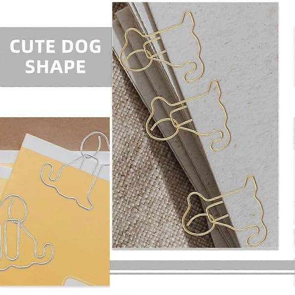 30 stk søte binders Hundformede binders Praktiske binders Komfortable binders