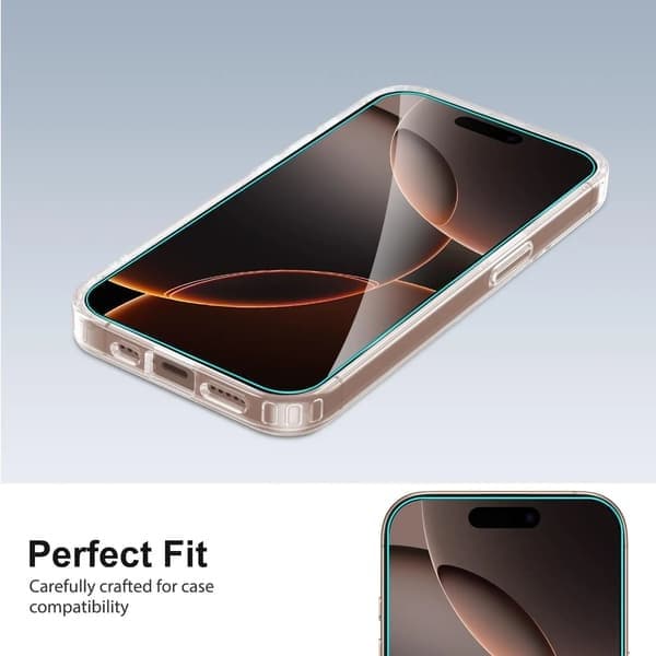 Mobilskal för iPhone 16 Pro, härdat glas iPhone 16 Pro Tempered Glass