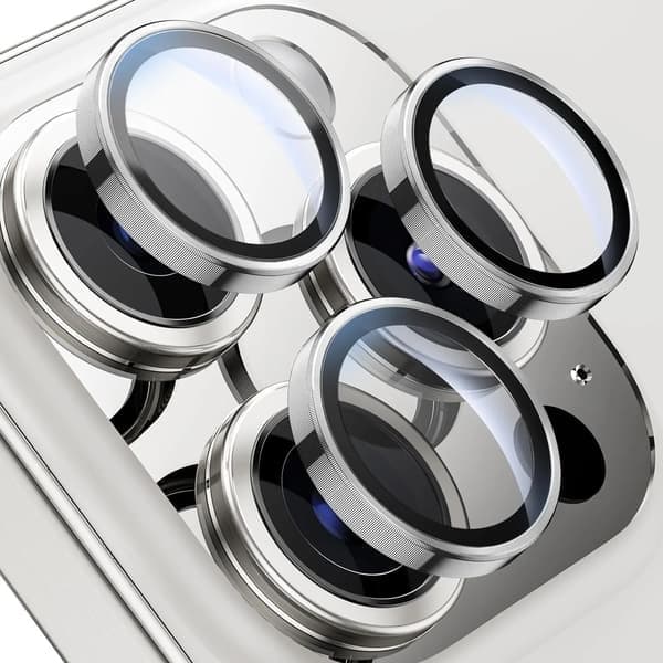 Desert Titanium härdat glas kameralinsskydd kompatibelt med iPhone 16 Pro Max 15 Plus 14 16Pro 16Plus, Silver, för iPhone 16 Plus Silver For iPhone 16 Plus