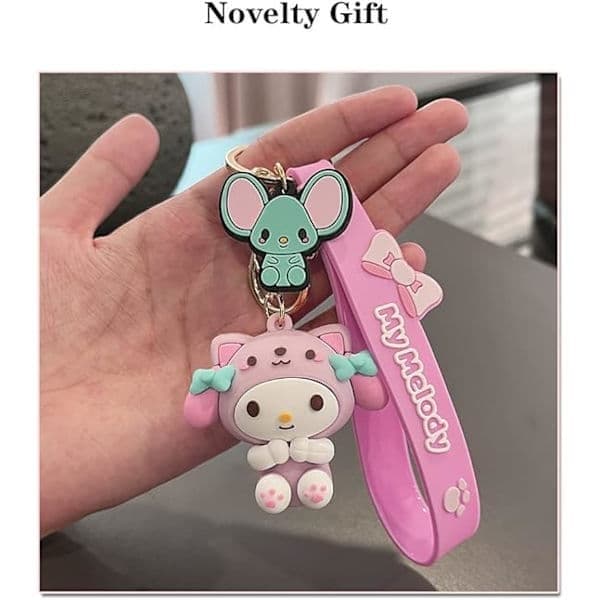 2 stk My Melody Nøkkelveske Charms for kvinner, Flash Salg