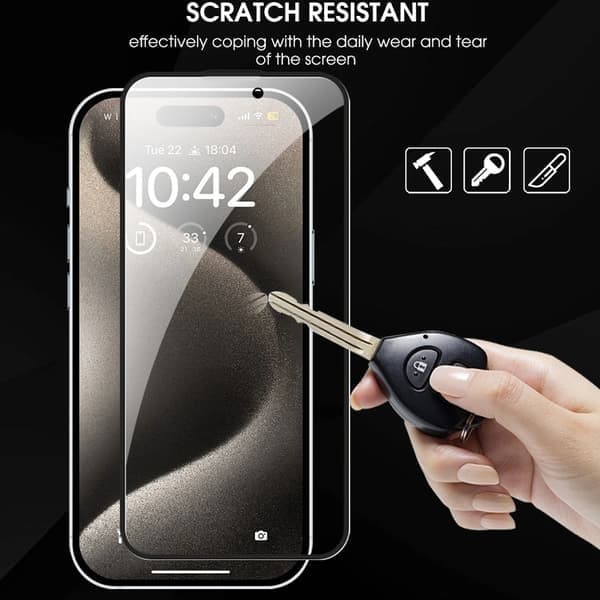 Skärmskydd i härdat glas för iPhone 17, Privacy, utan installationskit - 2-pack No Install Kit-2Pack for iPhone 17