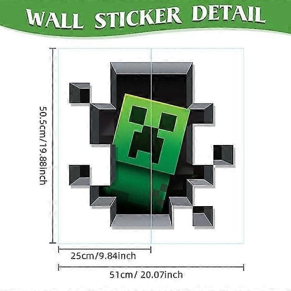 Creeper Väggdekor, Minecraft Escapes, Spelrumsinredning, Väggkonst, Spelarpresent