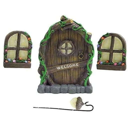 Fe-dørsæt til havenisser og fe-døre Miniature havepynt