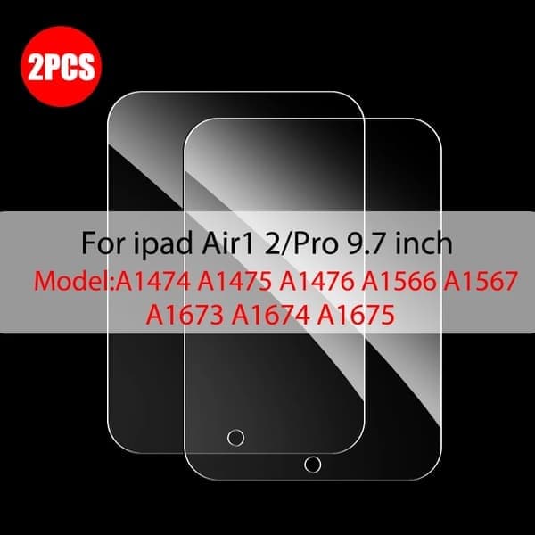 2 st skärmskydd i härdat glas kompatibla med iPad Air 5 4 Pro 13 11 12.9 iPad 9:e 10:e 8:e 7:e 6:e 5:e generationen Mini 6, Air 1 2 Pro 9.7 Air 1 2 pro 9.7