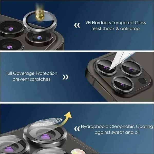 3-2 st kameralinsskydd kompatibelt med iPhone 12 13 14 15 Pro Max 13 Mini metallring skyddsglas, silver, 11 Pro Max (3 st) Silver 11 Pro Max(3PCS)