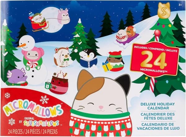 Micromallows Squishmallows 24-dagers adventskalender med leker, blå