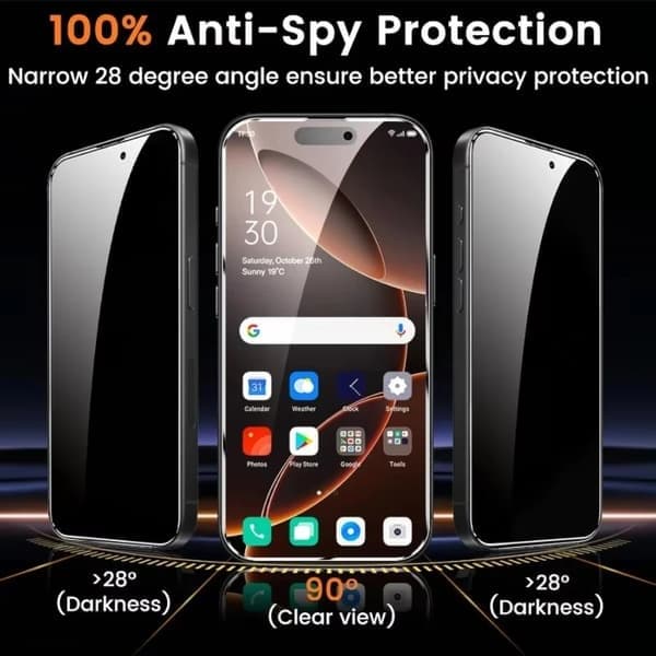 Skärmskydd i härdat glas för iPhone 16e, Sekretess, Anti-insyn For iPhone 16e Anti Peeping