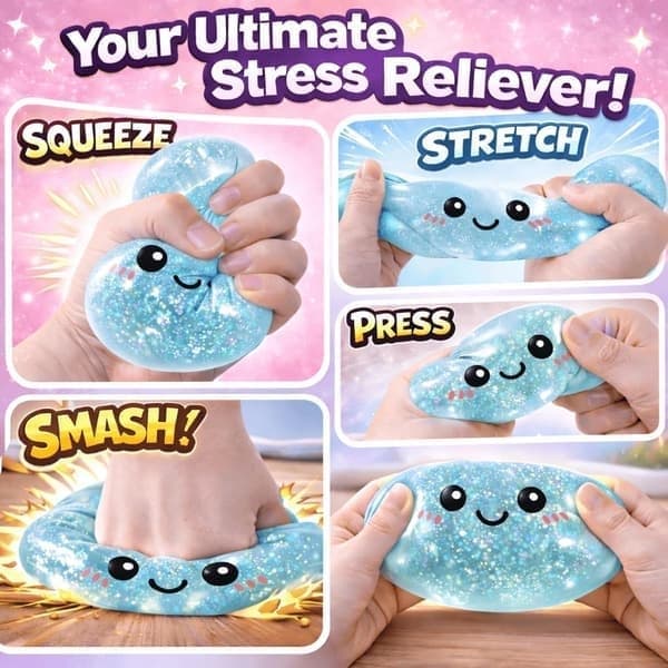 Dumpling Squishies Mystery Box, Mjuk Dumpling Stressavlastande Sensorisk Leksak för Vuxna, Ljusblå light blue