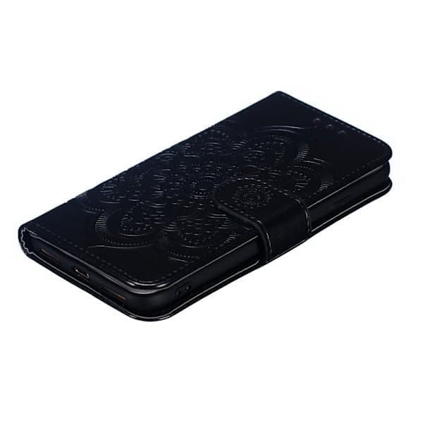 Kompatibel med iPhone 7/8/SE (2020/2022), Mandala Pung Etui, Sort