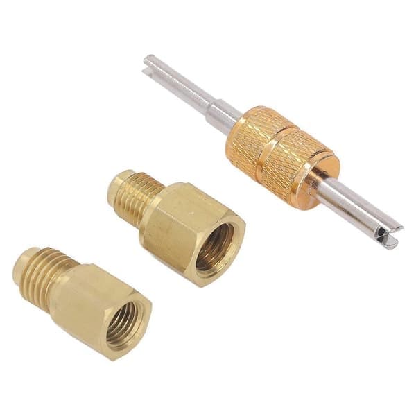 1/2 ACME til 1/4 SAE-adapter for kjølemiddeltank, kobber