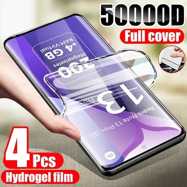 4 st hydrogelfilm kompatibel med Xiaomi Redmi Note 13 14 12 11 10 9 8 7 Pro Plus skärmskydd, Note 13 Pro Plus 5G, 4 st Note 13 Pro Plus 5G 4PCS