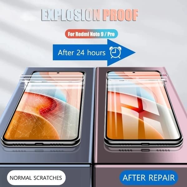 3 stk. hydrogelfilm kompatibel med Redmi Note 9 8 7 Pro 9S 8T 10 10S 10T skjermbeskytter, Redmi Note 8 Pro, hydrogelfilm Redmi Note 8 Pro Hydrogel Film