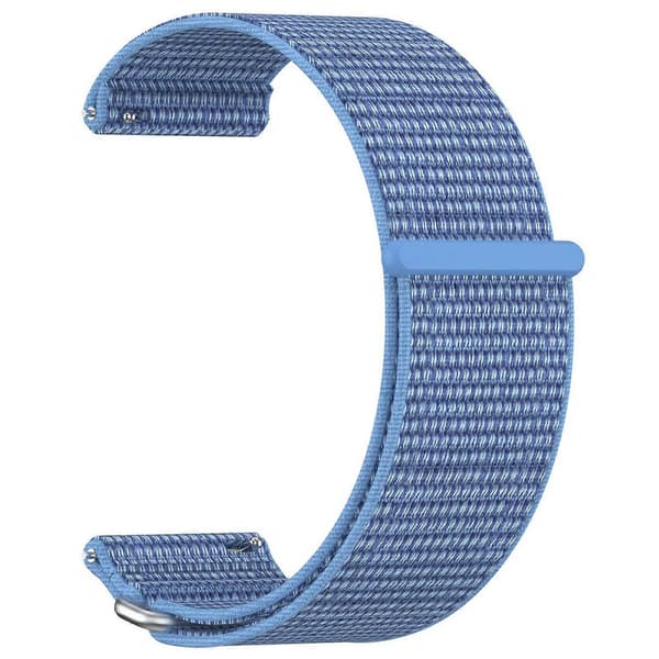 For Garmin Venu X1 håndleddsrem Magic Tape Nylon Loop klokkereim med metallring Multicolor Cape Blue