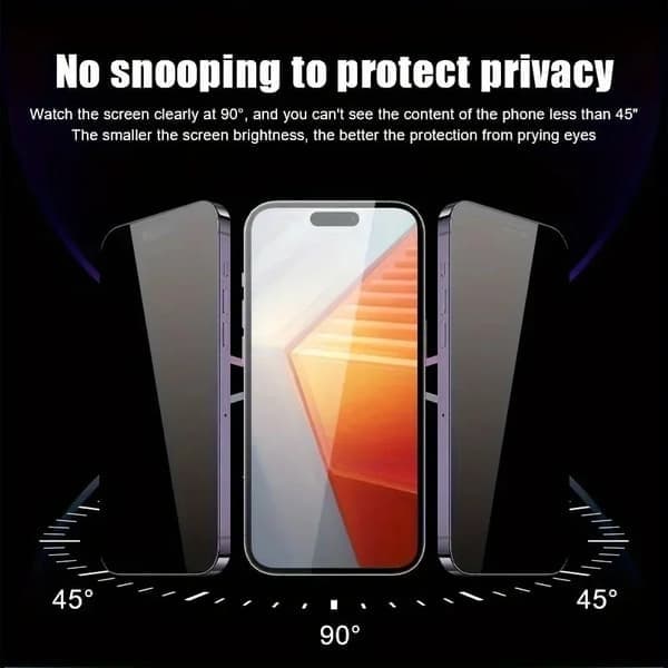 Hærdet glas skærmbeskytter til iPhone 16 Plus, Privacy, 4 stk. Privacy 4PCS Privacy iPhone 16 Plus