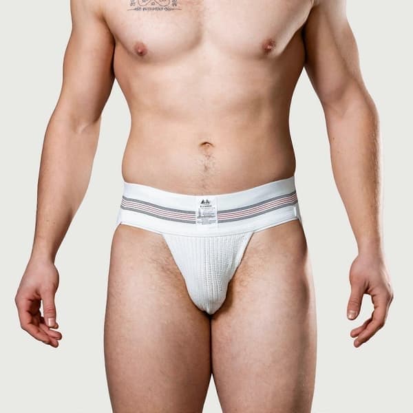 Den Originala Nr. 10 Simmar/Jogger Jockstrap 3 Tum Vit, Herrkalsonger, M, Vit M White