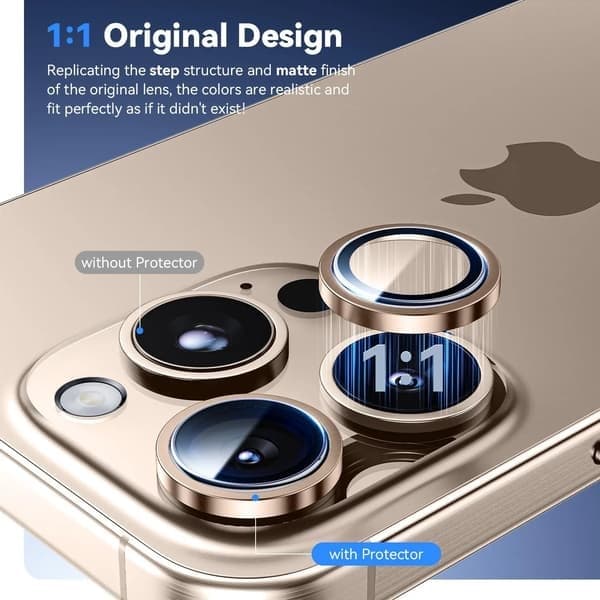 Desert Titanium härdat glas kameralinsskydd kompatibelt med iPhone 16 Pro Max 15 Plus 14 16Pro 16Plus, Blå, för iPhone 15 Pro Max Blue For iPhone 15Pro Max