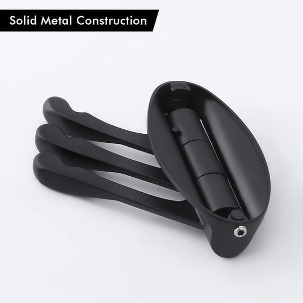 Solid metalkrog, foldbar drejearm med flere tre foldbare arme til badeværelse, køkken, garage, vægmonteret, mat sort