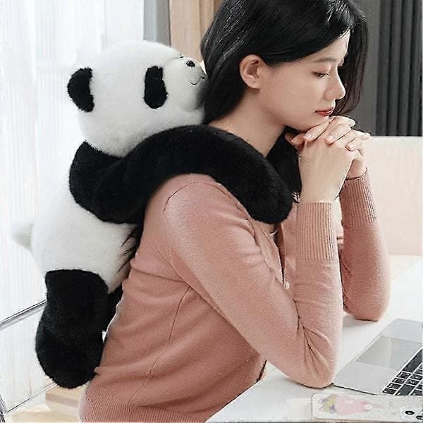 Vægtede plysdyr til børn og voksne, krammepude til angstlindring og søvnstøtte, Panda, Størrelse 65 cm Panda 65cm