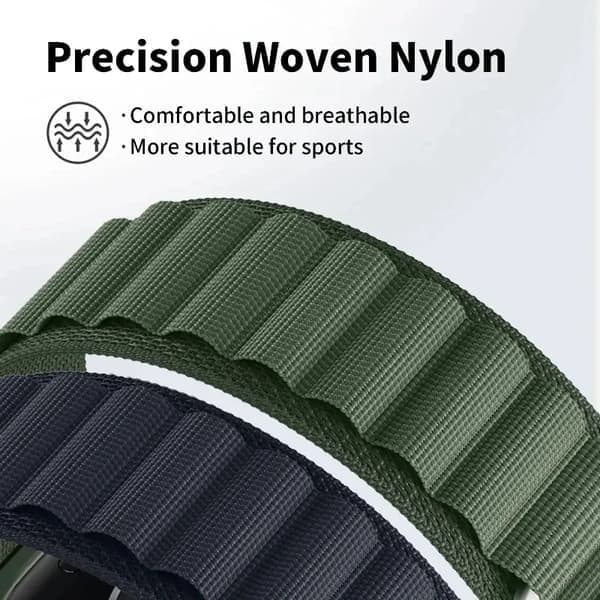 Alpine Loop Nylon Urrem til Huawei Watch Fit 3, Sort Black Huawei Watch Fit 3