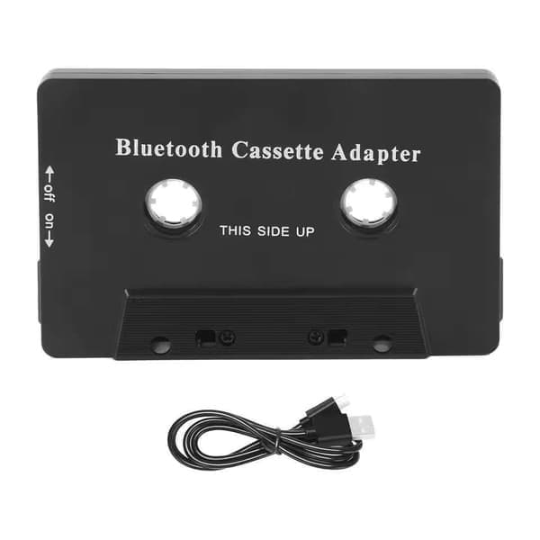 Bluetooth Kassettadapter 5.0 for Bilstereo, Trådløs Mottaker med Håndfrie Samtaler, Svart