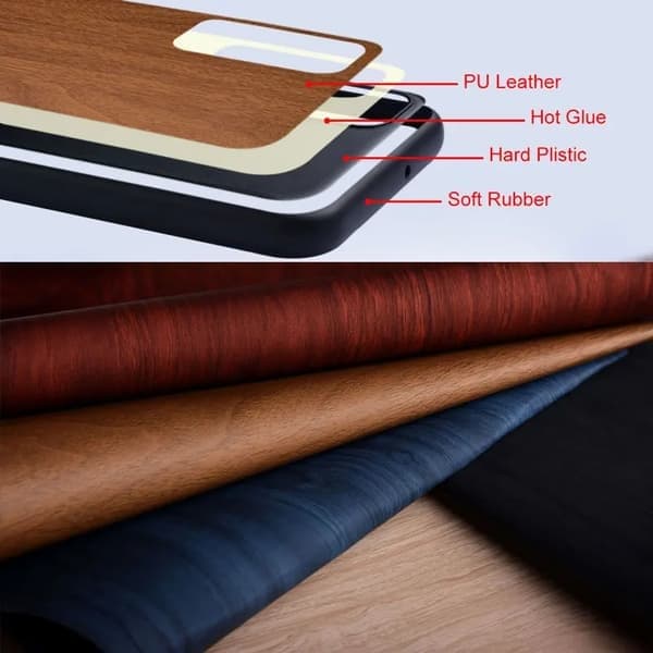 Deksel kompatibelt med Samsung Galaxy S20 S21 S22 S23 Ultra Plus FE 5G bambustremønster skinnbakside, mørkeblå, Sam S20 Plus dark blue sam S20 Plus