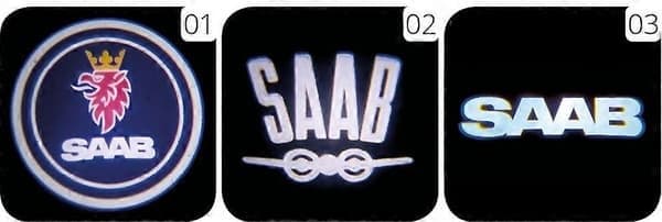 Saab LED-logoprojektor HD for Saab Dørlys