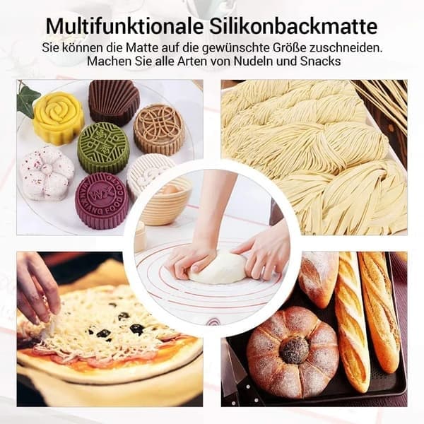 Bakematte, 70x50cm Gjenbrukbar Silikon Bakematte, Deigmatte