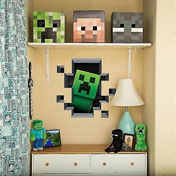 Creeper Väggdekor, Minecraft Escapes, Spelrumsinredning, Väggkonst, Spelarpresent