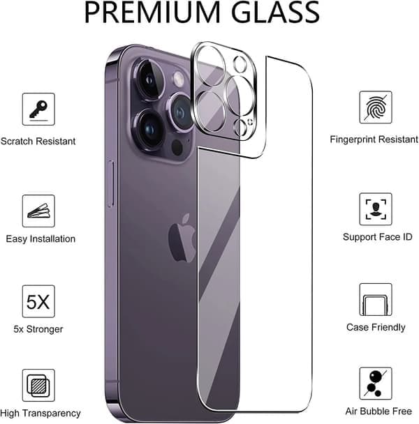 Karkaistu lasinen näytönsuoja iPhone 14 Pro Maxille, kirkas, 4-in-1 For iPhone 14 ProMax 4in1