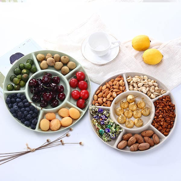 6-facks förvaringsbricka Fruktfat för snacks Aptitretare Servering Beige Beige