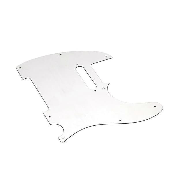 1 st TL Elgitarr Plektrumskydd 8 Hål Metall Reptålig Platta för TL-stil Gitarr Silver