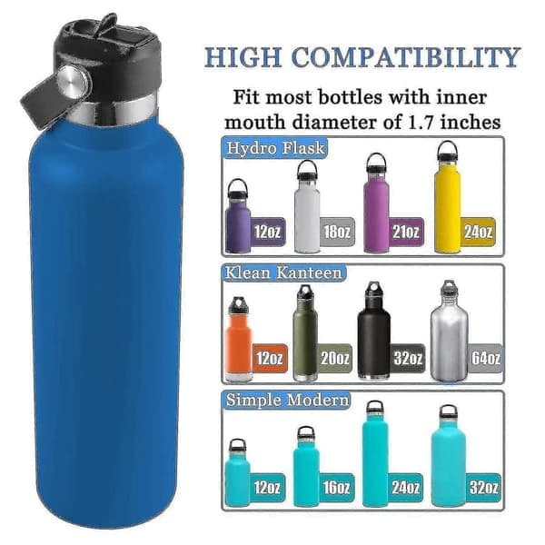 1 kpl joustava kahva yläkorkki Hydro Flask 18 21 24 oz -pulloille