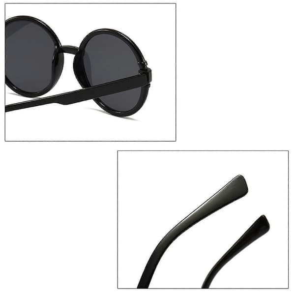 Kvinders solbriller med rund stor ramme, overdimensionerede runde stel, personlige solbriller til sport og udendørs, gradient sort ramme Gradient Black Frame