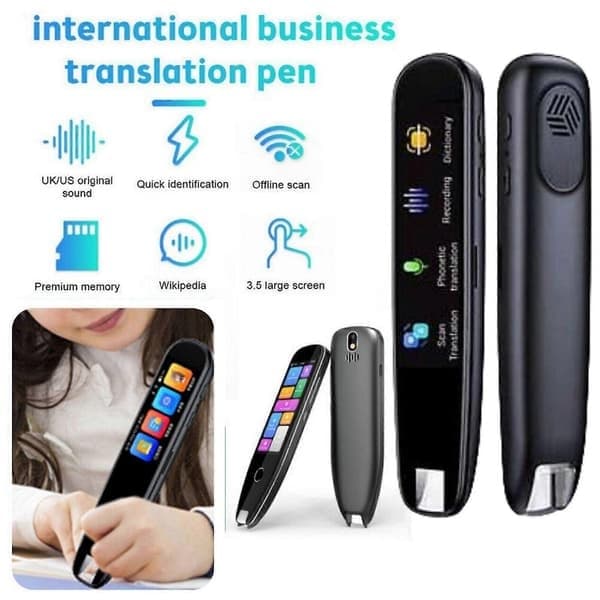 Scan Reader Pen, Smart Scan Översättningspenna Textläspenna 116 Röstspråksöversättningsenhet, 50% Rabatt, Svart Black