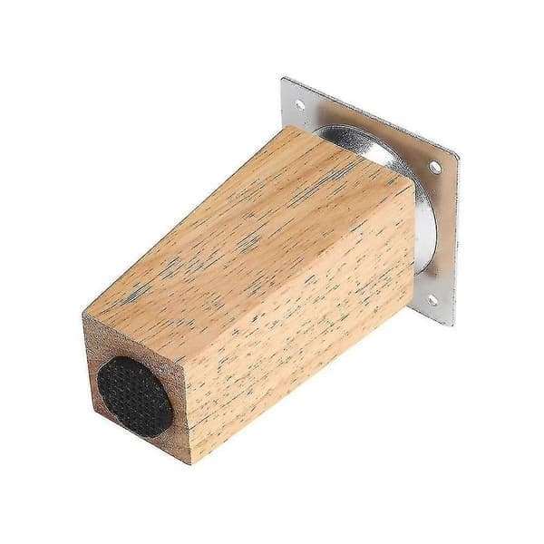 Sæt med 4 firkantede møbelben i eg 10 cm