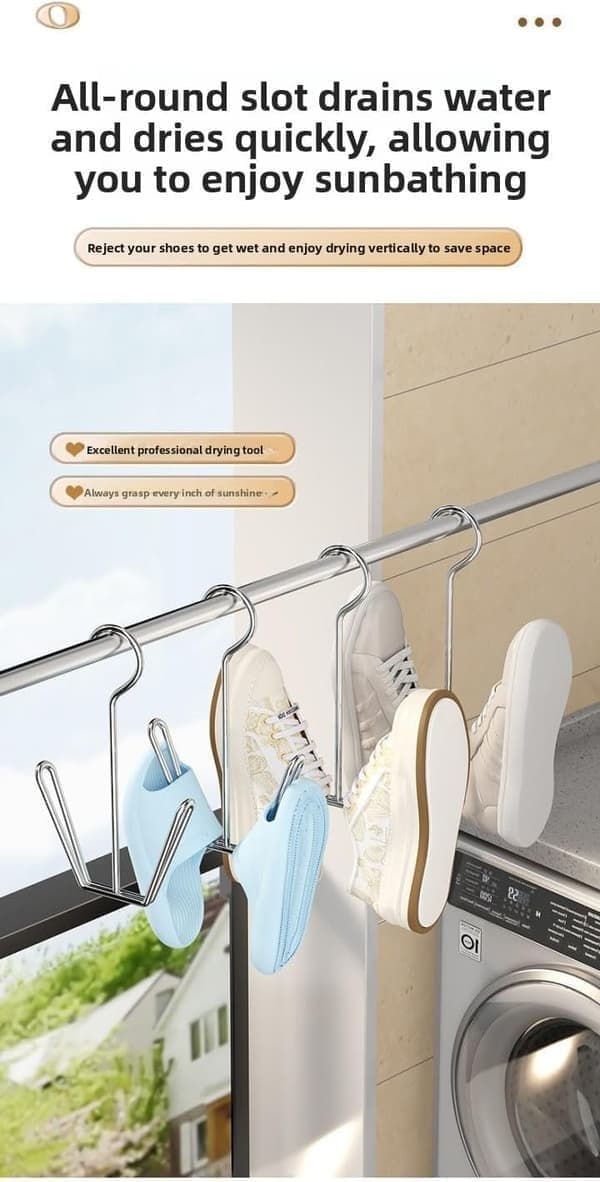 Skodisplaykrog i rustfrit stål, skotørrestativ (sølv 10 stk.)