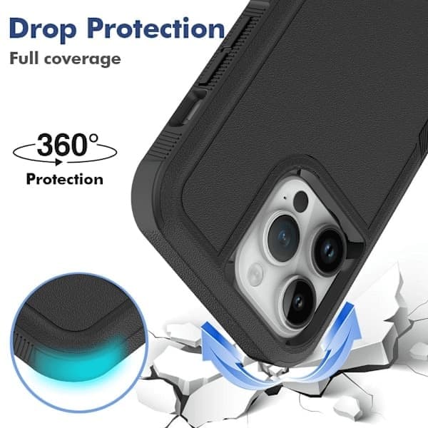 iPhone 16 Pro Max Plus Deksel Kraftig Hardt Skall Robust Støtsikker Beskyttelse, iPhone16 iPhone16