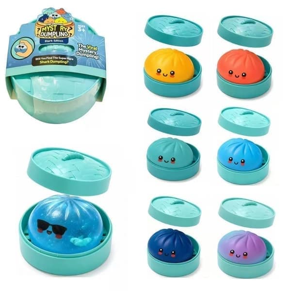 The Original Mystery Dumpling Shark Edition, Viral Squishy Fidget Toy Blind Box