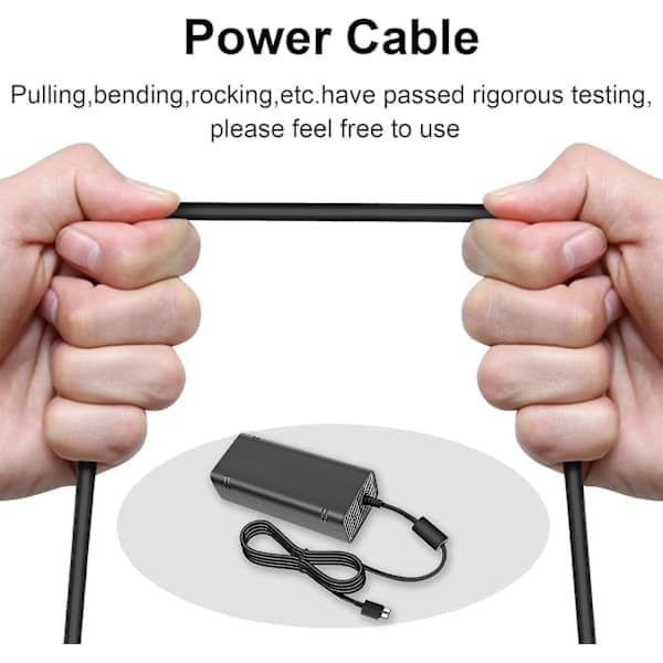 Erstatningsstrømforsyning for Xbox 360S/Slim (passer kun til 360 S), AC-adapter strømkabel for Xbox 360 Slim