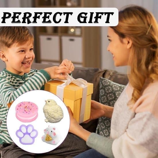 Fidge Fidget Leker, 4 Stresslindrende og Sensoriske Fidget Leker, Festposefyll for Barn og Voksne