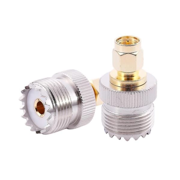 2x SMA Han til UHF Hun SO239 SO-239 Jumper Stik RF Adapter Forbindelse PL-259
