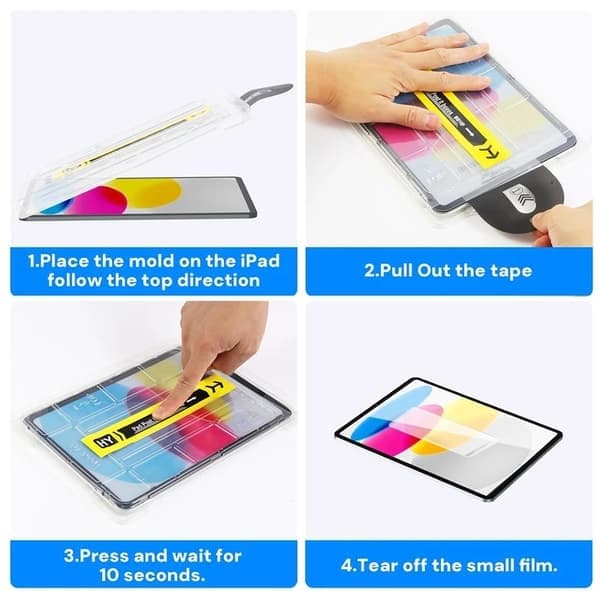 Härdat glas kompatibelt med iPad Air 13 11 5 4 Pro 13 11 A16 11:e 2025 12.9 10:e 9:e Mini 7 6 HD skärmskyddsfilm, 7:e 8:e 9:e 10.2 7th 8th 9th 10.2