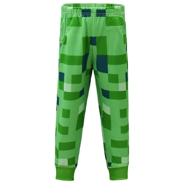 2-pak Minecraft-kostumer til børn, langærmet sweatshirt med hætte og bukser - FA - 150cm 150cm 150cm