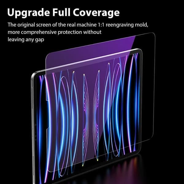 Härdat glas kompatibelt med iPad Pro Air 13 11 12.9 Mini 6 8:e 9:e 10:e gen 2024 skärmskydd kompatibelt med iPad, 7:e 8:e 9:e 10.2 7th 8th 9th 10.2