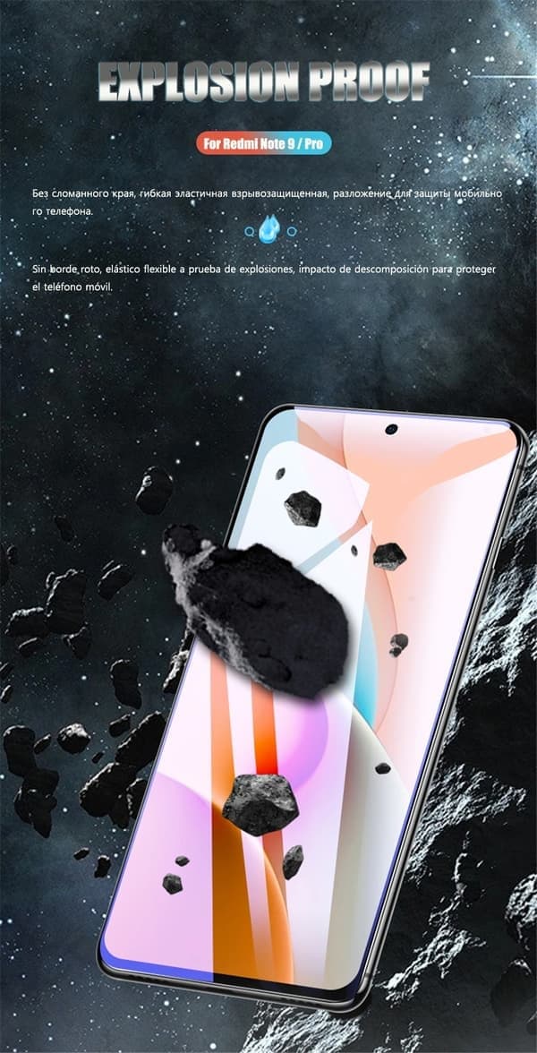 3 stk. hydrogelfilm kompatibel med Redmi Note 9 8 7 Pro 9S 8T 10 10S 10T skjermbeskytter, Redmi Note 9 Pro, hydrogelfilm Redmi Note 9 Pro Hydrogel Film