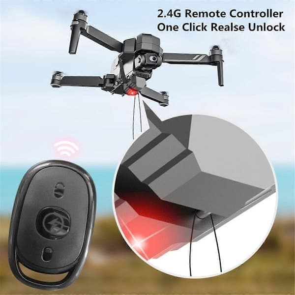 Drone Airdrop System for DJI Mini 3 Pro/Mini 3/Mini 2 SE/Phantom 3 4/4 Pro Launcher for Wedding Fishing Bait Black