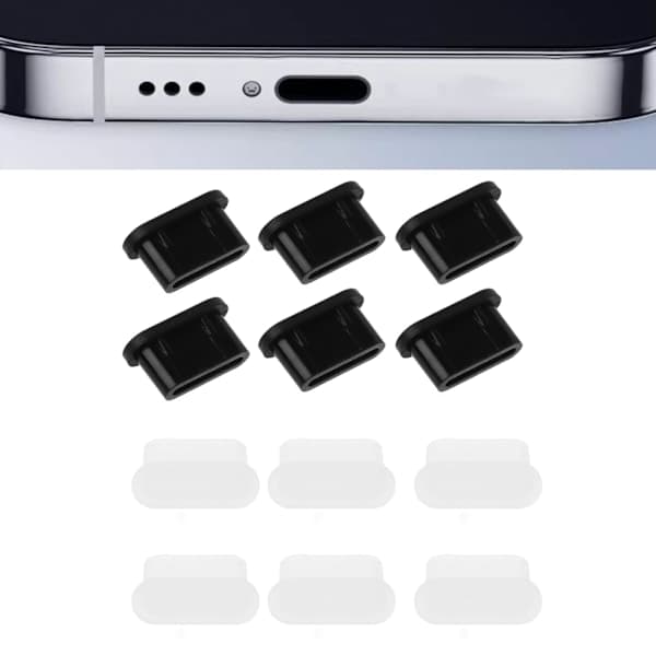 12 stk. silikon USB C støvdeksel Type C støvdeksel Type C anti-støvdeksel
