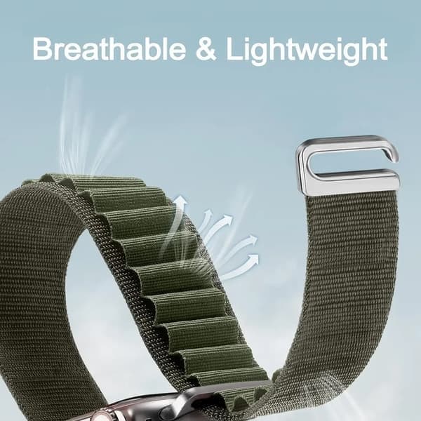Alpine Loop Nylon Urrem til Huawei Watch Fit 3, Sort Black Huawei Watch Fit 3