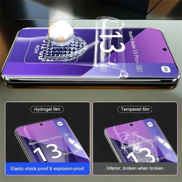 4 stk. hydrogelfilm kompatibel med Xiaomi Redmi Note 13 14 12 11 10 9 8 7 Pro Plus skjermbeskytter, Note 13 Pro 4G, 4 stk. Note 13 Pro 4G 4PCS